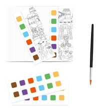 Indlæs billede til gallerivisning Vandfarve malebog inkl. pensel og farve - Rejse