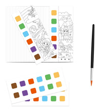 Indlæs billede til gallerivisning Vandfarve malebog inkl. pensel og farve - Rødhætte