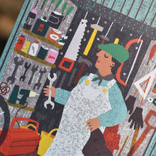 Indlæs billede til gallerivisning Mand i skur Die Cut Card