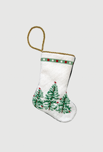 Indlæs billede til gallerivisning Broderet julesok med grantræer