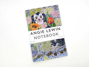 Notesbog til Wally hunde og tulipaner - Angie Lewin