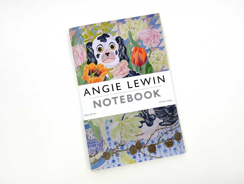 Notesbog til Wally hunde og tulipaner - Angie Lewin