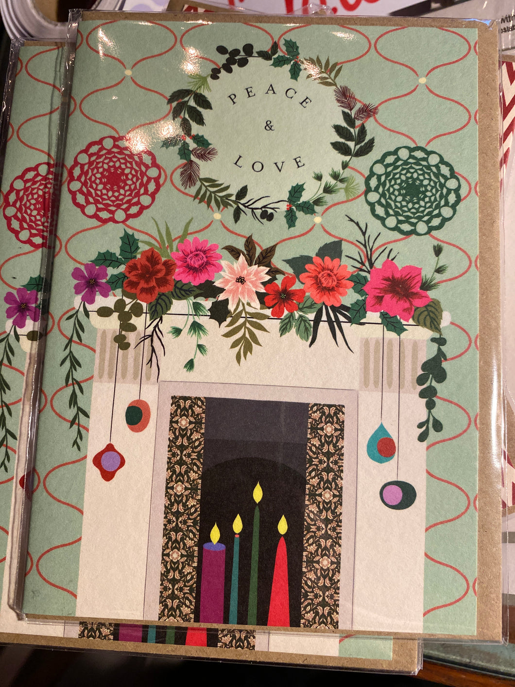 Julekort Peace &Love