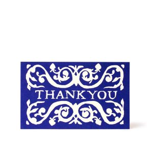 6 stk "Thank you" kort - Marine