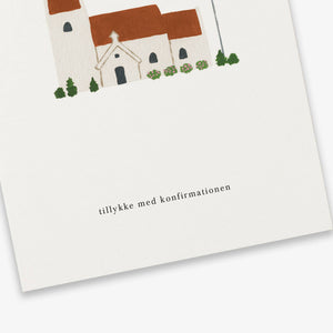 Lykønskningskort//Kirke (tillykke med konfirmationen)
