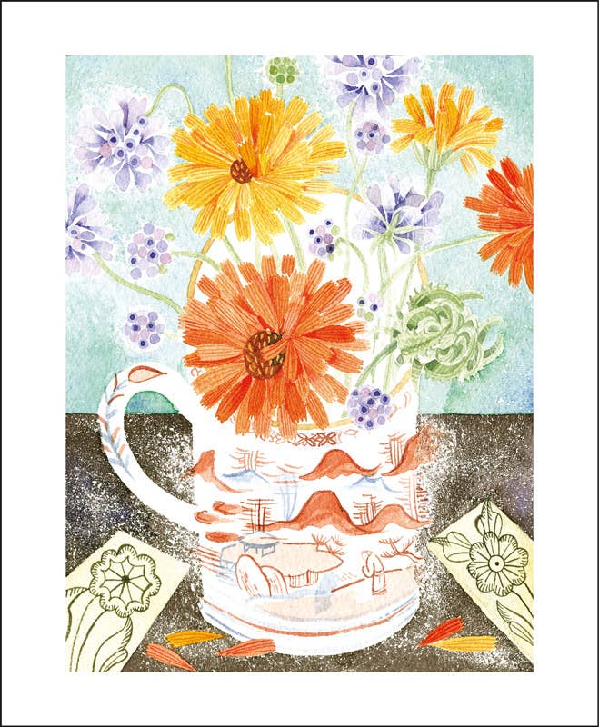 Morgenfruer og skabbkort - Angie Lewin