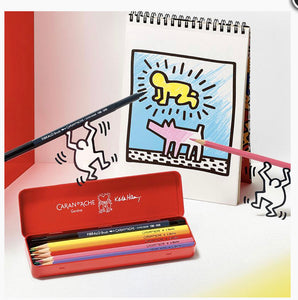 Farvelægningssæt Caran d’Ache og Keith Haring