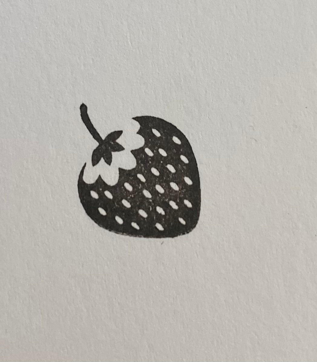 Stort jordbær stempel