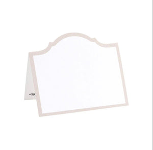 Bordkort 8 stk beige