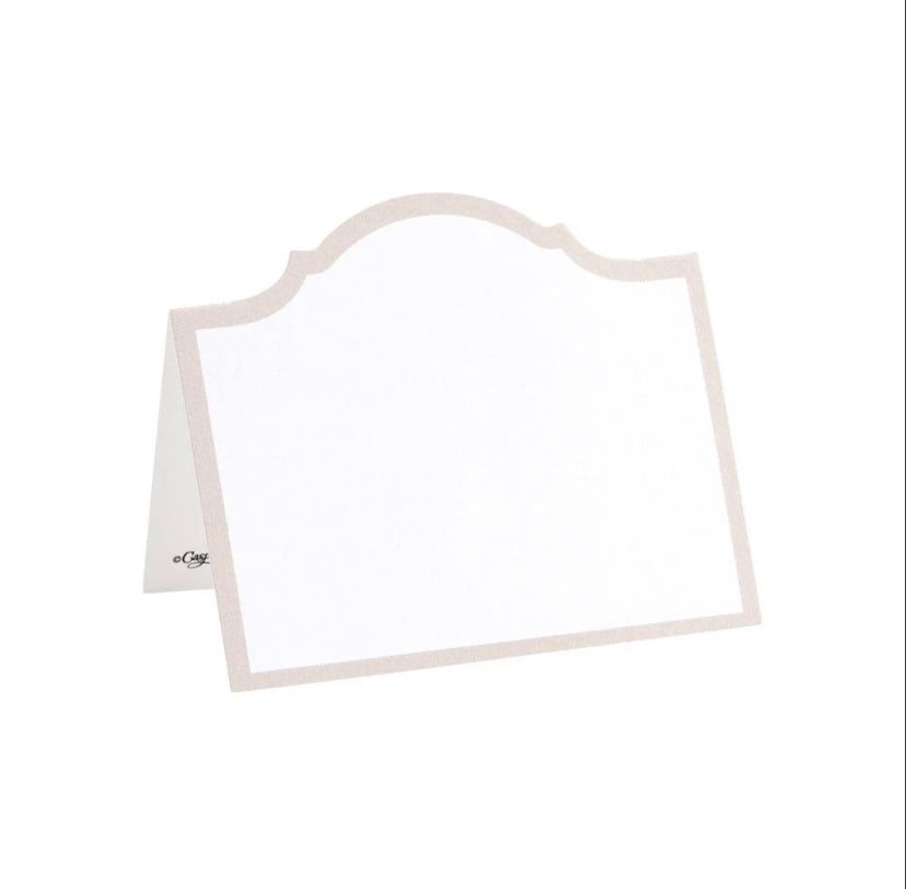 Bordkort 8 stk beige