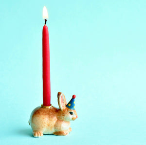 Brun kanin fødselsdagslysestage