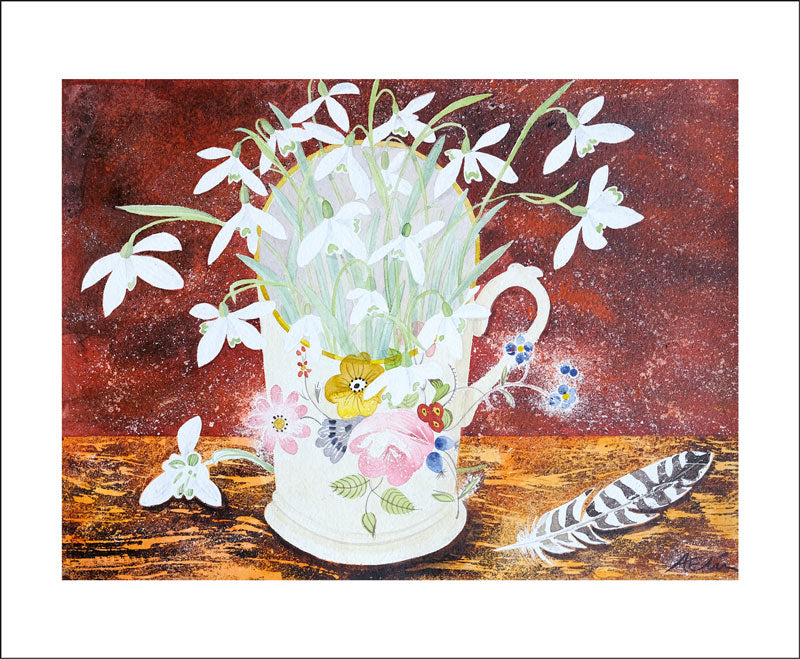 Kort “Snowdrops in a cup”