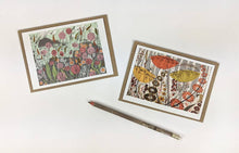 Indlæs billede til gallerivisning Lichen &amp; Thrift/Spey Birches Notekort - Angie Lewin
