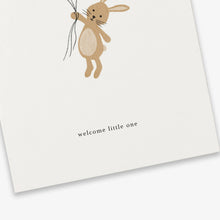Indlæs billede til gallerivisning Lykønskningskort//Kanin - welcome little one
